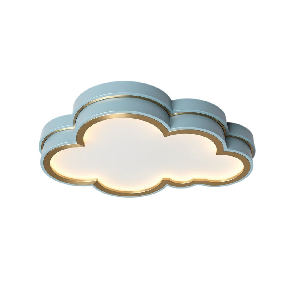 Cloudvormige Plafondlamp met Gouden Accenten