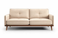 **Strak Design Sofa met Houten Poten en Stofbekleding**